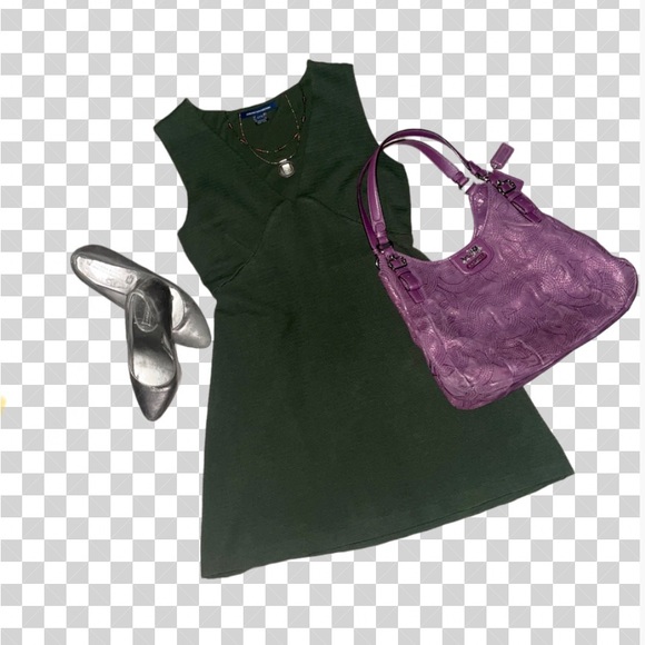 French Connection * Forest Green Mini Dress * Size 10 - Picture 3 of 9